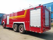 Red Special Purpose Truck , HOWO Heavy Duty Emergency 6x4 Fire Fighting Truck