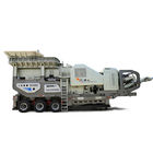 AC Motor Mobile Jaw Crusher , Rock Crushing Machine 100-120t/h For Stone Crusher Plant