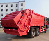 Red Howo Waste Collection Truck  ,  6 - 19 Cubic Rubbish Compactor Truck