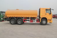 Euro II Sinotruk Howo 6x4 16cbm Water Tank Truck With HW76 Cabin And ZF Steering