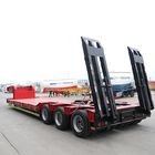 24V Low Bed Semi Trailer 100 Tons 6 Axles In Three Lines Gooseneck Drop Deck Truck